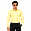 Yellow Plain Formal Shirt for Men - Thumbnail Image 1