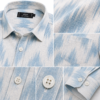 Abstract Light Blue Printed Casual Shirt for Men - Thumbnail Image 7