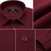 Maroon Plain Formal Shirt for Men - Thumbnail Image 7