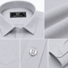 Grey Plain Formal Shirt for Men - Thumbnail Image 8