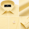 Yellow Plain Formal Shirt for Men - Thumbnail Image 7