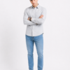 Grey Plain Formal Shirt for Men - Thumbnail Image 6