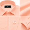 Peach Plain Formal Shirt for Men - Thumbnail Image 7