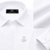 White Plain Formal Shirt for Men - Thumbnail Image 7