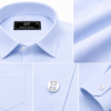 Mist Blue Plain Formal Shirt for Men - Thumbnail Image 7