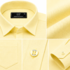Yellow Plain Formal Shirt for Men - Thumbnail Image 7