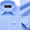 Blue Plain Formal Shirt for Men - Thumbnail Image 6