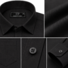Black Plain Formal Shirt for Men - Thumbnail Image 7