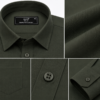 Olive Green Plain Formal Shirt for Men - Thumbnail Image 7