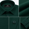 Green Plain Formal Shirt for Men - Thumbnail Image 7