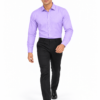 Purple Plain Formal Shirt for Men - Thumbnail Image 5
