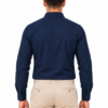 Dark Blue Plain Formal Shirt for Men - Thumbnail Image 3