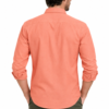 Peach Plain Formal Shirt for Men - Thumbnail Image 3