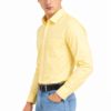 Yellow Plain Formal Shirt for Men - Thumbnail Image 2
