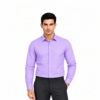 Purple Plain Formal Shirt for Men - Thumbnail Image 1