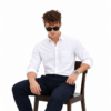 White Plain Formal Shirt for Men - Thumbnail Image 4