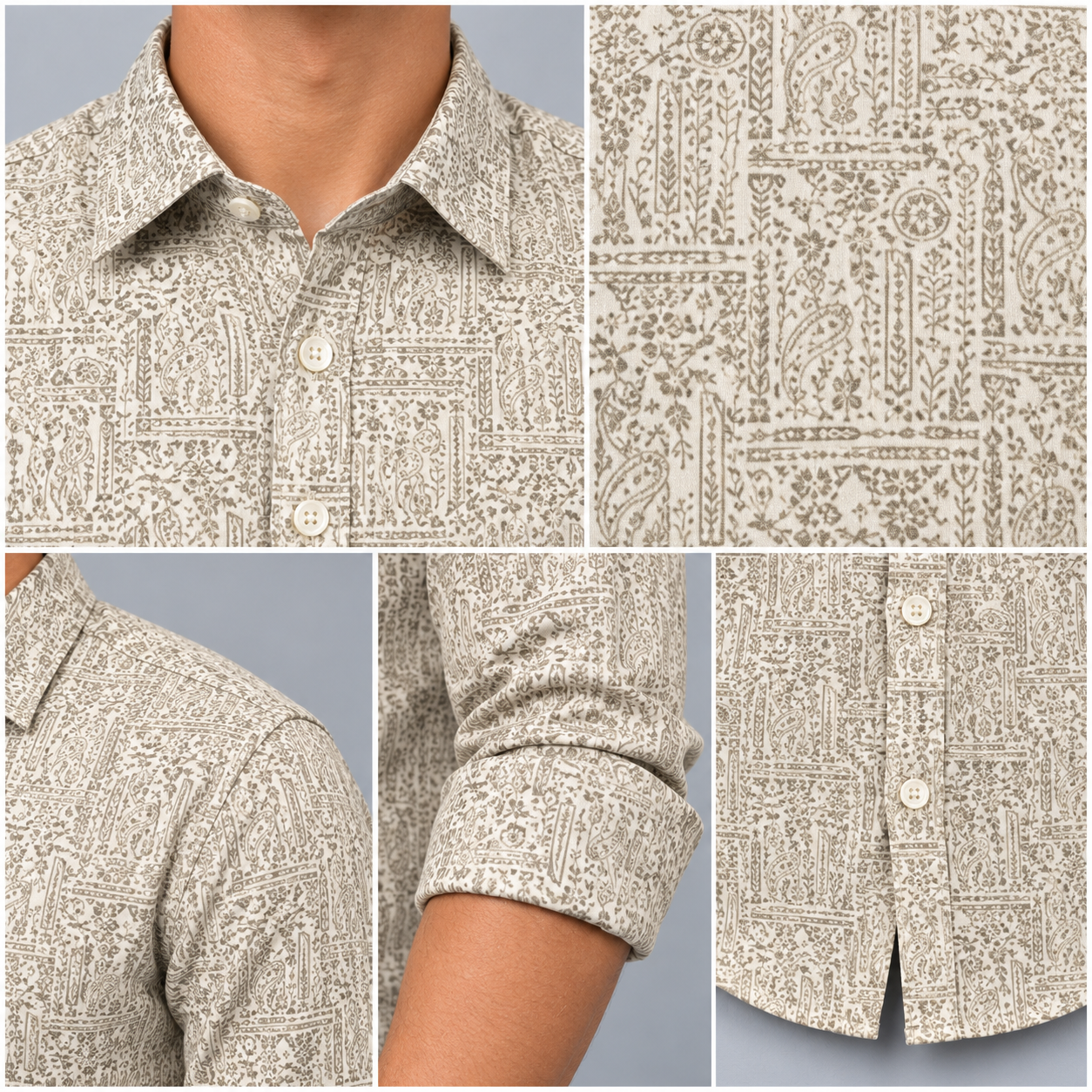Geometric Printed Casual Shirt for Men - Image 7