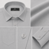 Plain Light Grey Formal Shirt for Men - Thumbnail Image 7