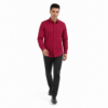Red Plain Formal Shirt for Men - Thumbnail Image 5