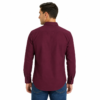 Maroon Plain Formal Shirt for Men - Thumbnail Image 3