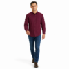 Maroon Plain Formal Shirt for Men - Thumbnail Image 5