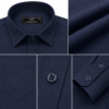 Dark Blue Plain Formal Shirt for Men - Thumbnail Image 7