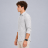 White Wavy Line Printed Casual Shirt for Men - Thumbnail Image 2
