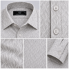 White Wavy Line Printed Casual Shirt for Men - Thumbnail Image 7