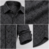 Black Abstract Geometric Printed Shirt for Men - Thumbnail Image 7