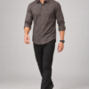 Brown Abstract Printed Casual Shirt for Men - Thumbnail Image 5