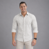 Grey Colour Printed Casual Shirt for Men - Thumbnail Image 1