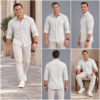 Grey Colour Printed Casual Shirt for Men - Thumbnail Image 6