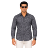 Black Printed Casual Shirt for Men - Thumbnail Image 1