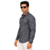 Black Printed Casual Shirt for Men - Thumbnail Image 3
