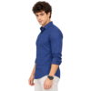 Blue Printed Casual Shirt for Men - Thumbnail Image 2