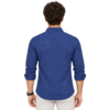Blue Printed Casual Shirt for Men - Thumbnail Image 3