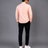 Peach Plain Formal Shirt for Men - Thumbnail Image 3