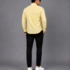 Yellow Plain Formal Shirt for Men - Thumbnail Image 3