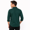 Green Plain Formal Shirt for Men - Thumbnail Image 3