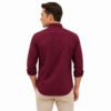 Maroon Plain Formal Shirt for Men - Thumbnail Image 3
