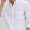 White Plain Formal Shirt for Men - Thumbnail Image 5