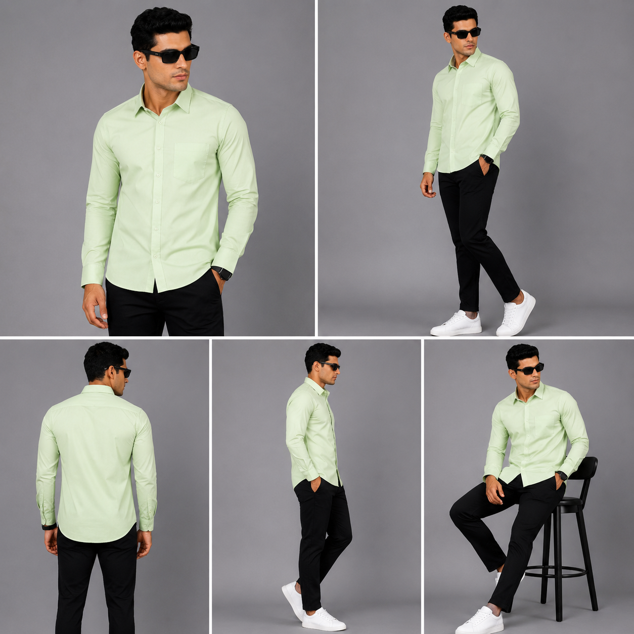 Pista Color Plain Formal Shirt for Men - Image 6