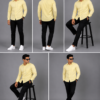 Yellow Plain Formal Shirt for Men - Thumbnail Image 6
