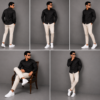 Black Plain Formal Shirt for Men - Thumbnail Image 6