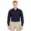 Dark Blue Plain Formal Shirt for Men - Thumbnail Image 1