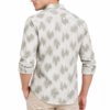 Abstract Light Green Printed Casual Shirt for Men - Thumbnail Image 3