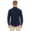 Dark Blue Plain Formal Shirt for Men - Thumbnail Image 3