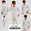 White Wavy Line Printed Casual Shirt for Men - Thumbnail Image 6