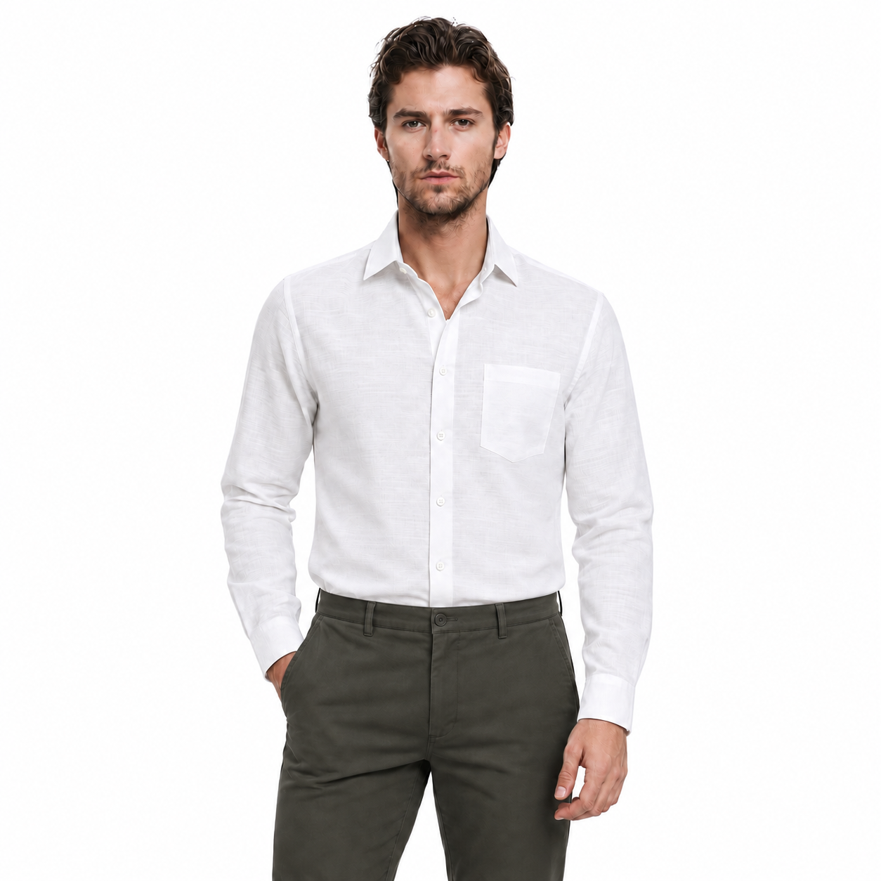 White Formal Shirt For Men