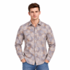 Brown Floral Printed Casual Shirt for Men - Thumbnail Image 1